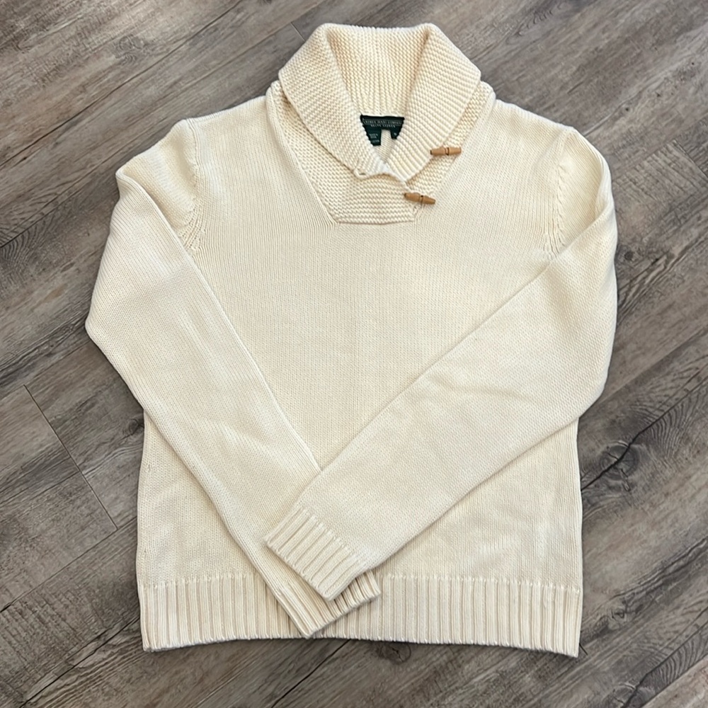 Lauren Ralph Lauren Jeans Co. Cream
Knit Sweater Long Sleeves Women Size M